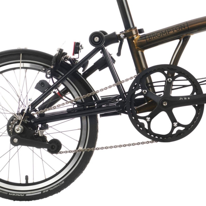Brompton Folding C-Line Explore 6V Gloss Nero - Bicicletta Pieghevole Uomo