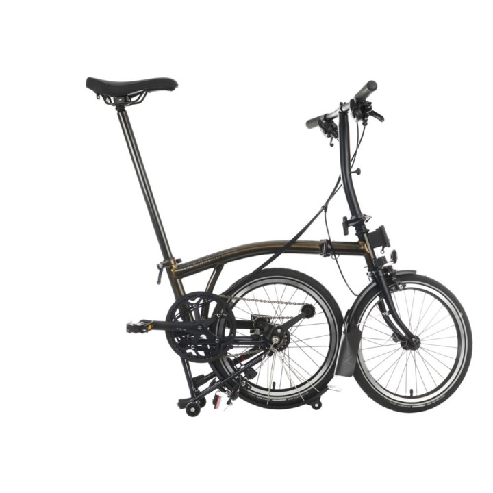 Brompton Folding C-Line Explore 6V Gloss Nero - Bicicletta Pieghevole Uomo