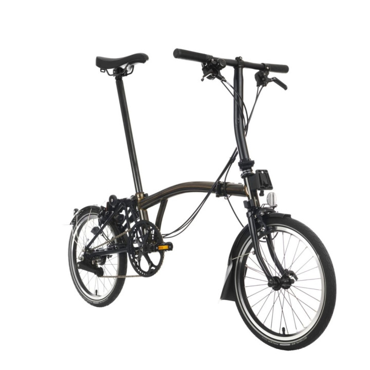 Brompton Folding C-Line Explore 6V Gloss Nero - Bicicletta Pieghevole Uomo