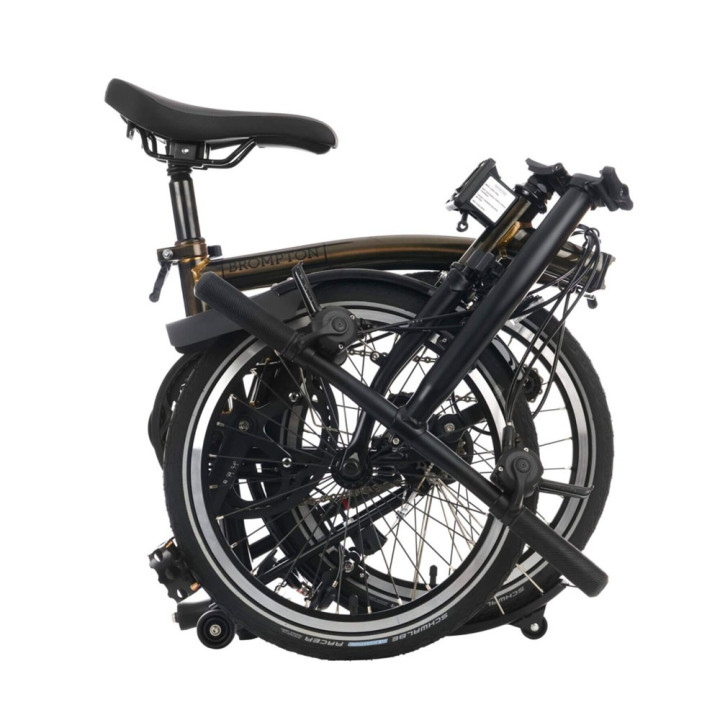 Brompton Folding C-Line Explore 6V Gloss Nero - Bicicletta Pieghevole Uomo