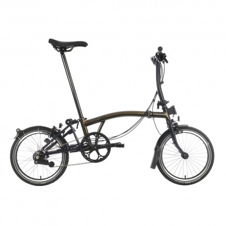 Brompton Folding C-Line Explore 6V Gloss Nero - Bicicletta Pieghevole Uomo