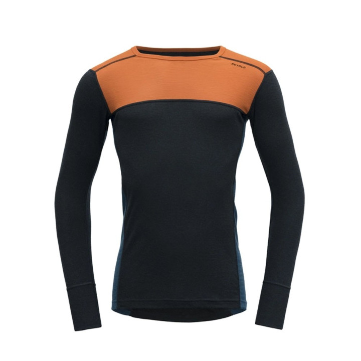 Devold Maglia Trekking Lauparen Merino 190 Flame Ink Fllod Uomo