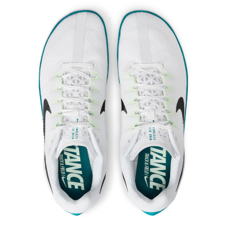 Nike Rival Distance Bianco Nero-Bright Spruce - Scarpe Running Uomo
