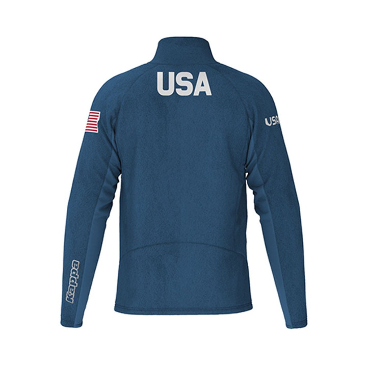 Kappa Felpa In Pile Usa Blu Uomo