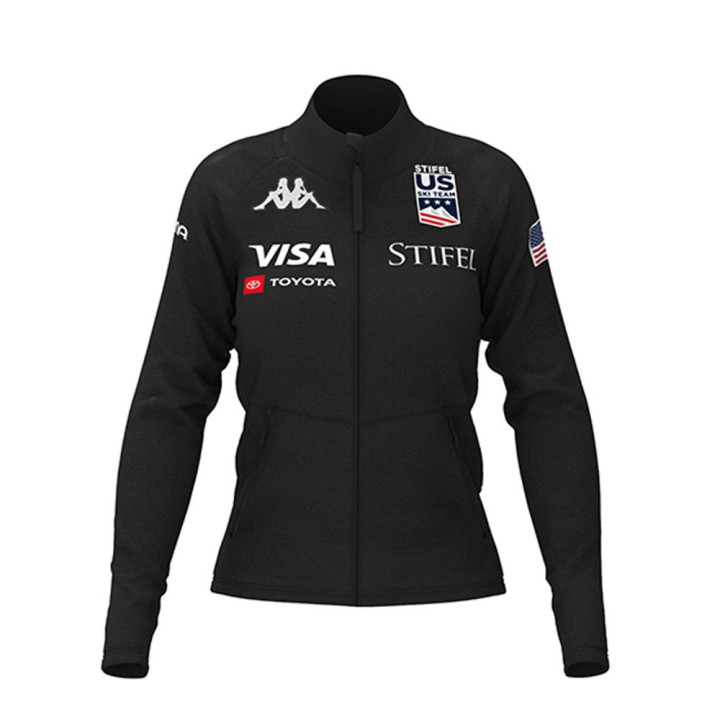 Kappa Felpa In Pile Usa Nero Donna