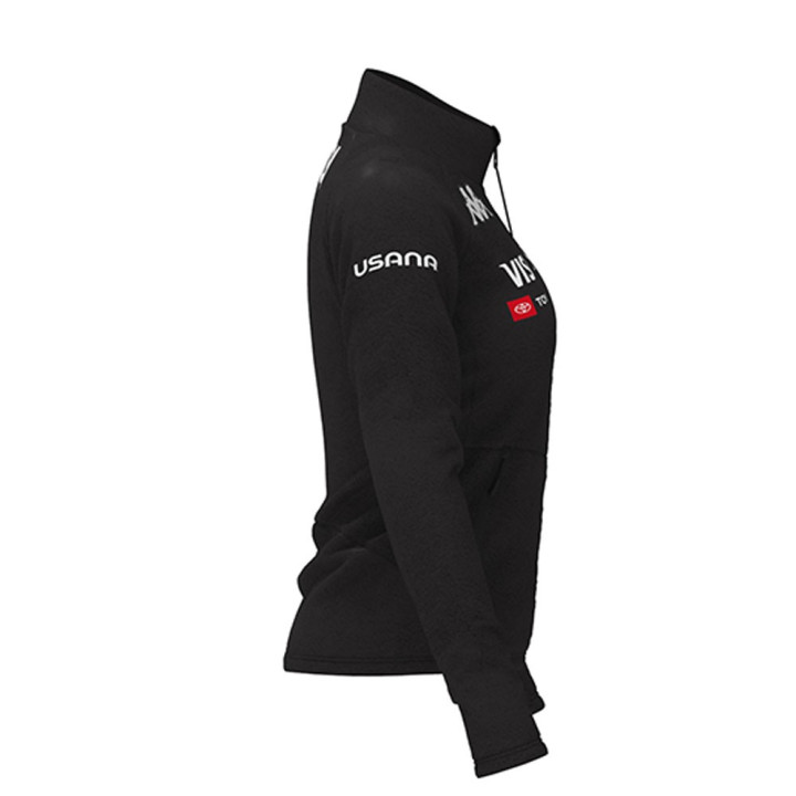 Kappa Felpa In Pile Usa Nero Donna