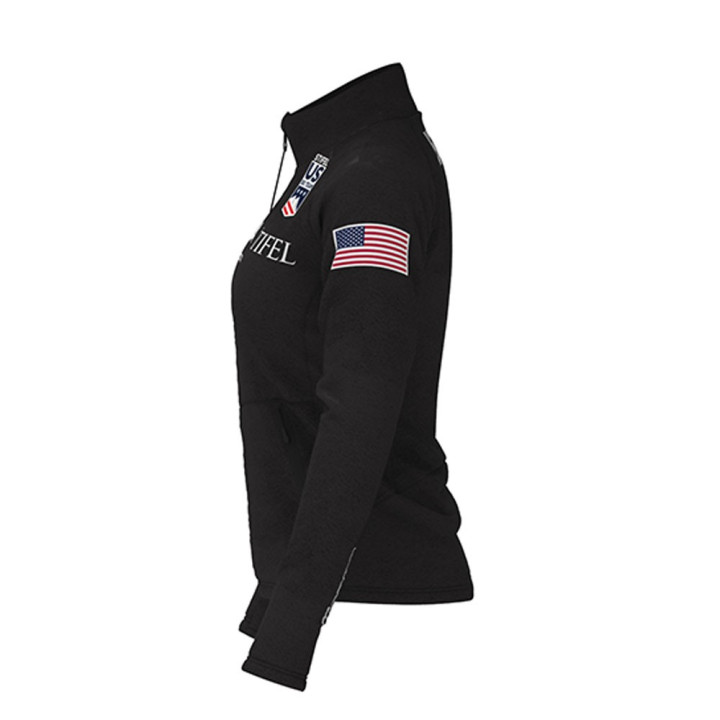 Kappa Felpa In Pile Usa Nero Donna
