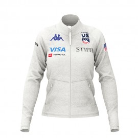 Kappa Felpa In Pile 6CENTO 688C Usa Bianco Donna
