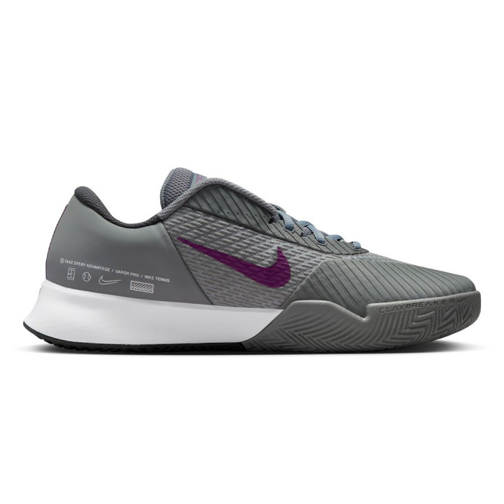 Nike Tennis Zoom Vapor Pro 2 Clay Smoke Grigio - Scarpe Da Tennis Uomo
