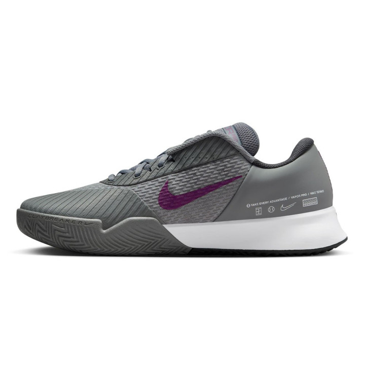 Nike Tennis Zoom Vapor Pro 2 Clay Smoke Grigio - Scarpe Da Tennis Uomo