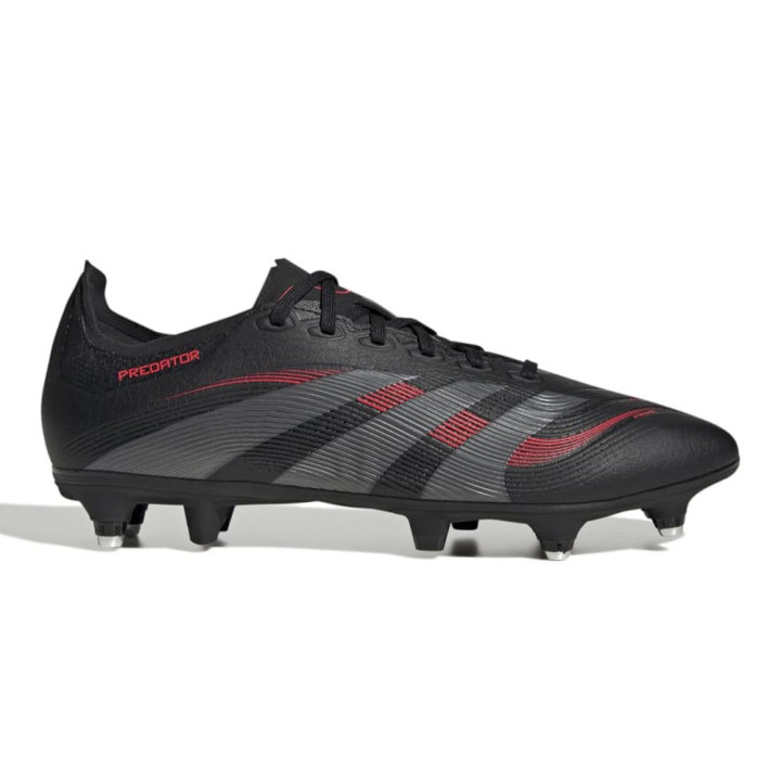 ADIDAS Predator Sg Nero Grigio - Scarpe Da Calcio Uomo