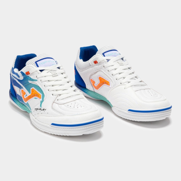 Joma Sport Top Flex 2576 Indoor Bianco Blu - Scarpe Da Calcio Uomo