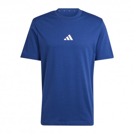 ADIDAS Maglietta Palestra Small Logo Blu Uomo