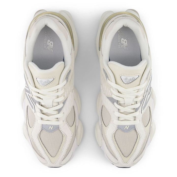New Balance 9060 Mesh Lea Sabbia Argento - Sneakers Donna