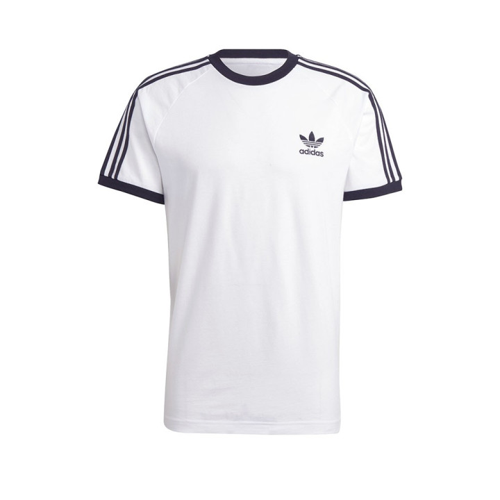 ADIDAS Originals T-Shirt Small Logo Triband Bianco Uomo