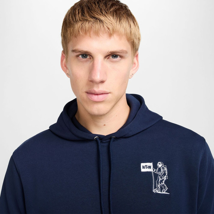 Nike Felpa Con Cappuccio Moon Blu Uomo
