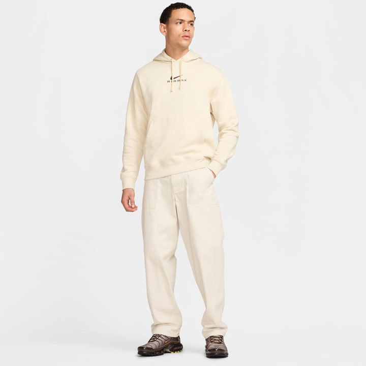 Nike Felpa Club Con Cappuccio Bianco Uomo