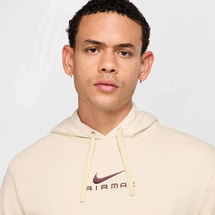 Nike Felpa Club Con Cappuccio Bianco Uomo
