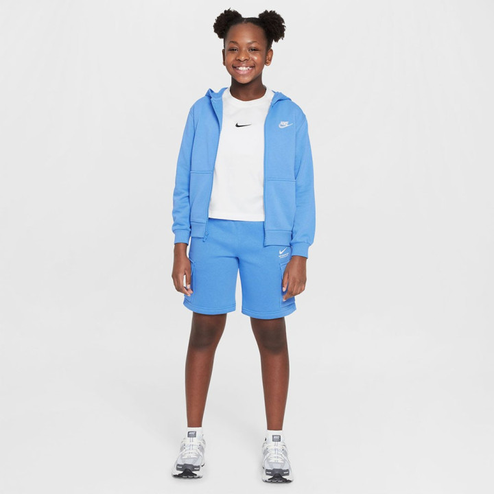 Nike Felpa Con Cerniera Con Cappuccio Azzurro Bambino