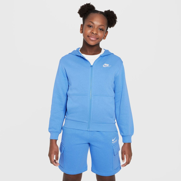 Nike Felpa Con Cerniera Con Cappuccio Azzurro Bambino