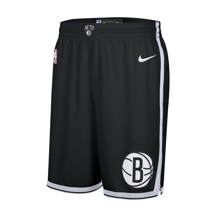 Nike Pantaloncini Basket Nba Brooklyn Nets Icon Nero Bianco Uomo