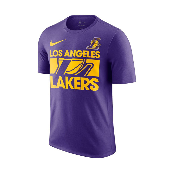 Nike Maglia Basket Nba Los Angeles Lakers Courtside Tioy Viola Giallo Uomo