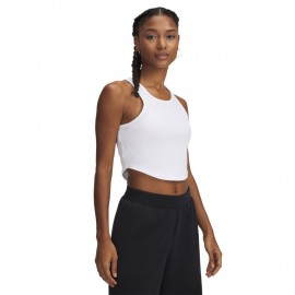 Top Palestra Crop bianco
