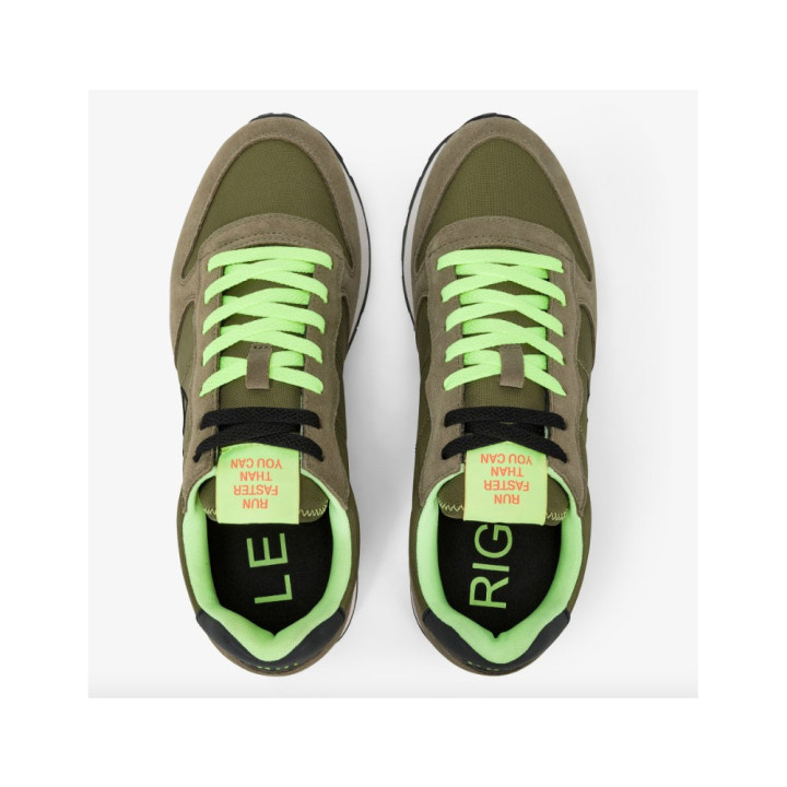 Sun 68 Tom Solid Nylon Fluo Verde Nero Arancio - Sneakers Uomo