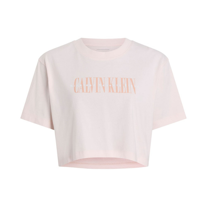Calvin Klein Cropped T-Shirt Rosa Donna