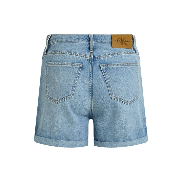 Calvin Klein Shorts Mom Blu Chiaro Donna
