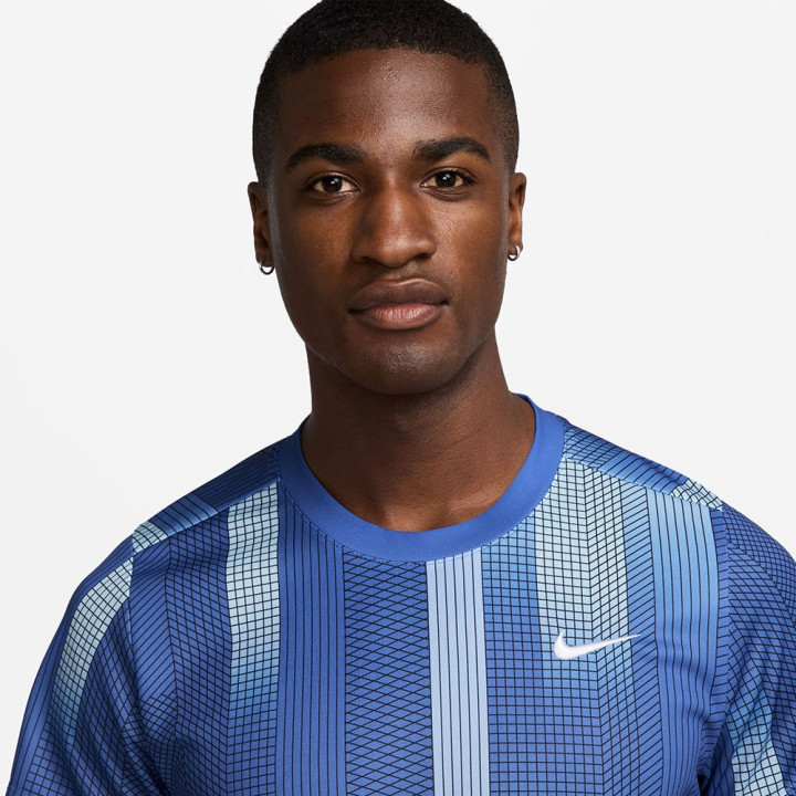 Nike Maglia Tennis Court Victory Print Comet Blue Uomo