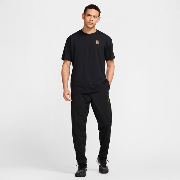 Nike Court Maglia Tennis Max 90 Small Logo Nero Uomo