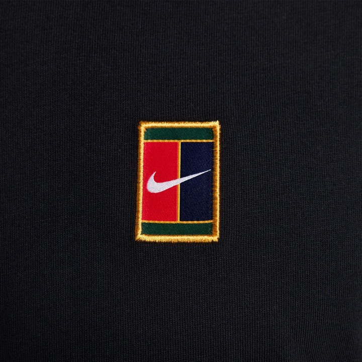 Nike Court Maglia Tennis Max 90 Small Logo Nero Uomo