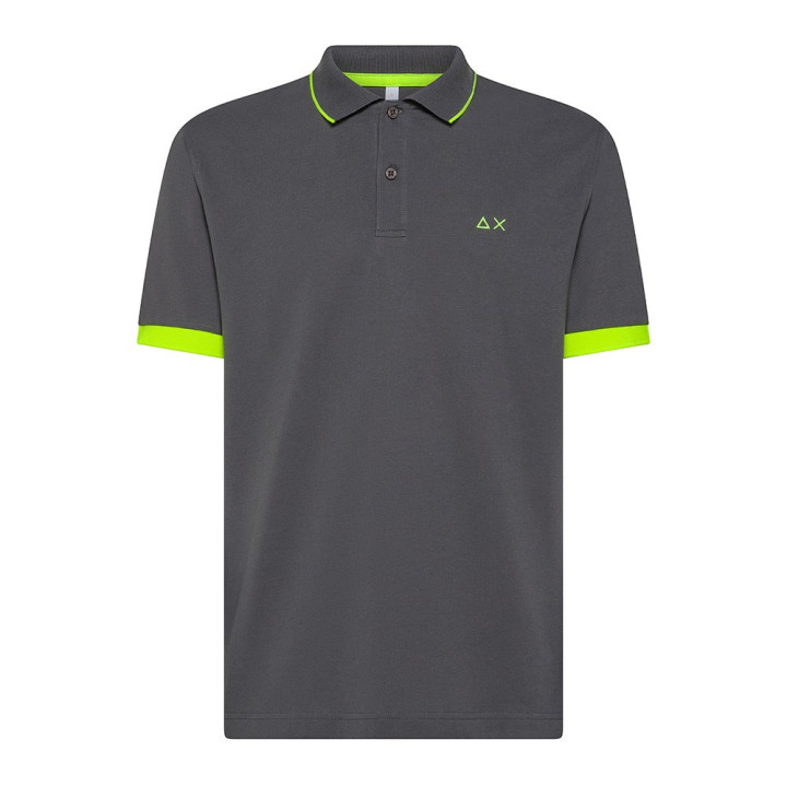 Sun 68 Polo Smallstripe Fluo Ink Uomo