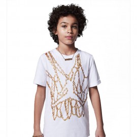 Jordan T-Shirt Chain Jumpman bianco