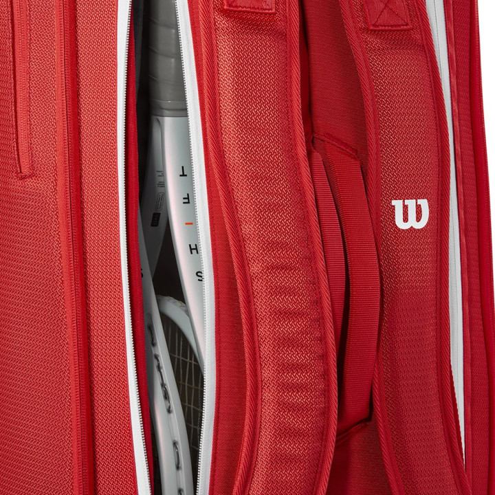 Wilson Borsa Tennis Super Tour 9 Pack Rosso Bianco