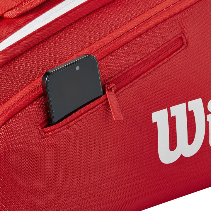 Wilson Borsa Tennis Super Tour 9 Pack Rosso Bianco