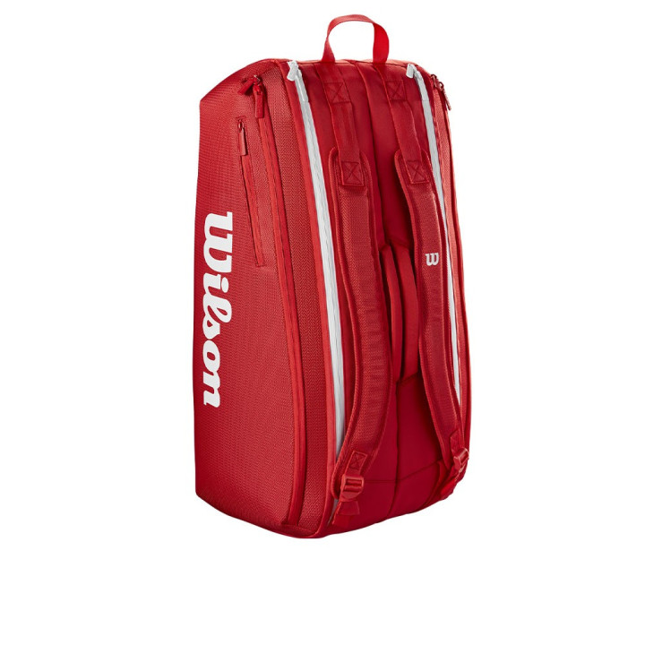 Wilson Borsa Tennis Super Tour 9 Pack Rosso Bianco
