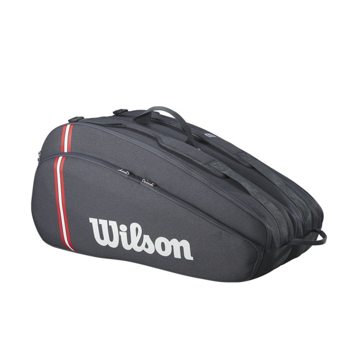 Wilson Borsa Tennis Super Tour 12 Pack Grigio Rosso Bianco
