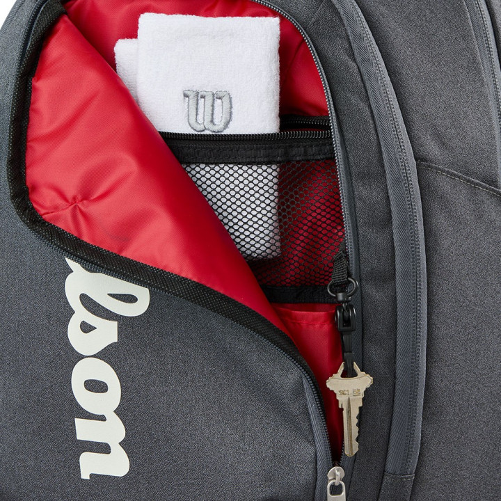 Wilson Zaino Tennis Super Tour Grigio Rosso Bianco