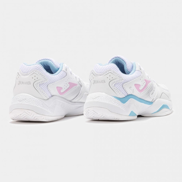 Joma Master 1000 Clay Bianco Azzurro Fucsia - Scarpe Da Tennis Bambino