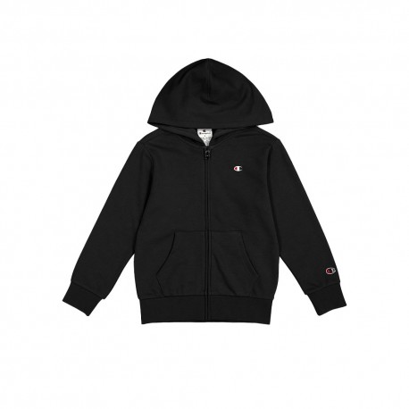 Champion Felpa Con Cappuccio Zip Nero Bambino