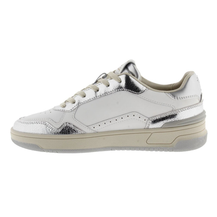 Victoria C80 Lea Bianco Metallic Argento - Sneakers Donna