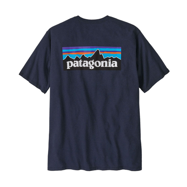 Patagonia T-Shirt P-6 Logo Responsabili-Tee New Navy Uomo