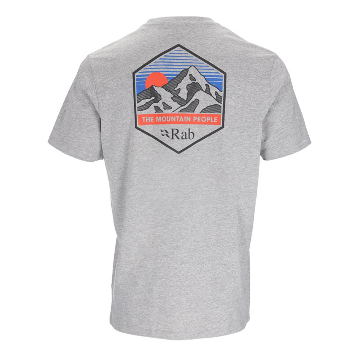 Rab T-Shirt Stance Mountain Peak Grigio Merl Uomo