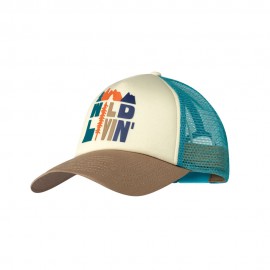Trucker blu bianco marrone