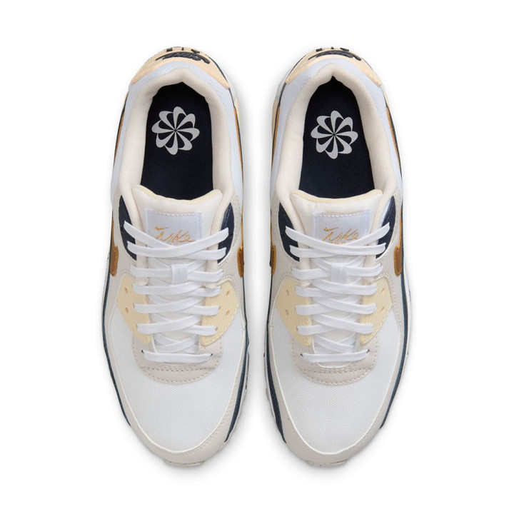 Nike Air Max 90 Nn Bianco Blu Beige - Sneakers Donna