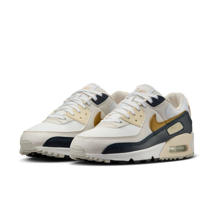 Nike Air Max 90 Nn Bianco Blu Beige - Sneakers Donna