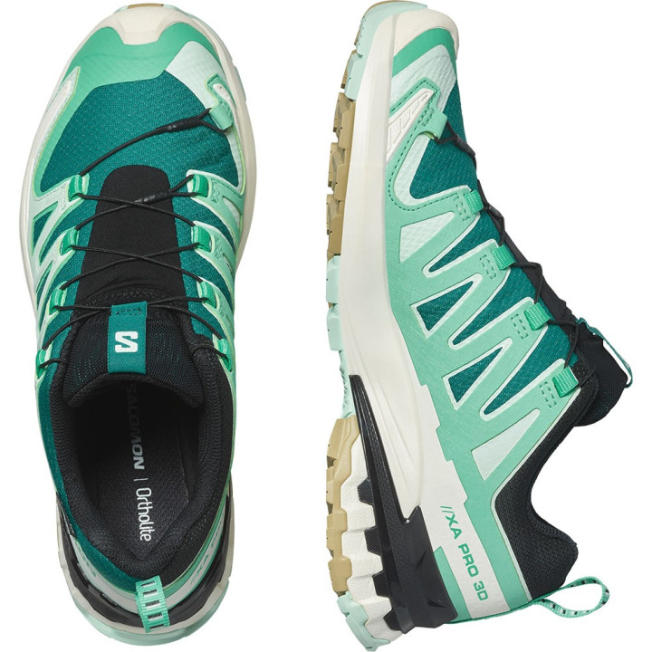 Salomon Xa Pro 3D V9 Gtx Deep Lake Electric Verde  - Scarpe Trekking Donna