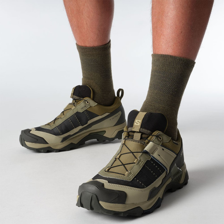 Salomon X Ultra 5 Gtx Martini Olive Gray Verde Blue Nigh - Scarpe Trekking Uomo